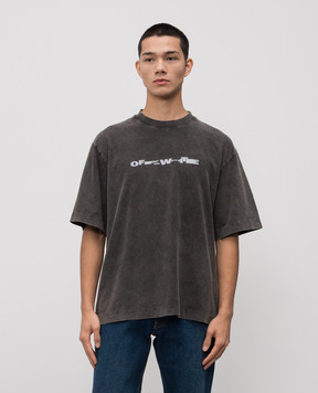 Off-White Серая футболка Baseball Arrow 44MAA120F5J00W