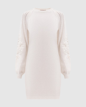 Twinset Платье цвета айвори с шерстью 262TT3181