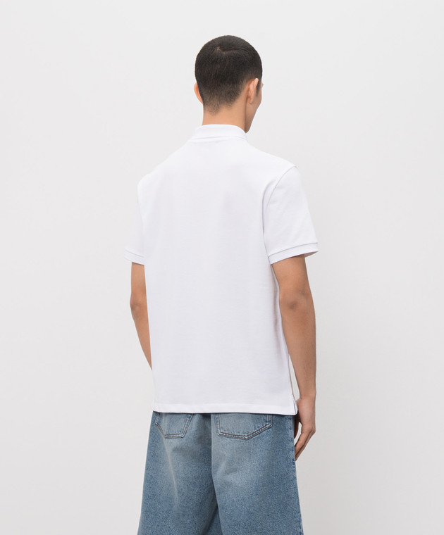 Ami Paris Белое поло с вышивкой BFUPL001760 изображение 4