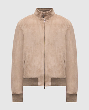 Peserico Бежевая замшевая пуховая куртка R52241C03CC627