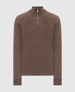 Brunello Cucinelli Коричневый джемпер из кашемира MQS00124