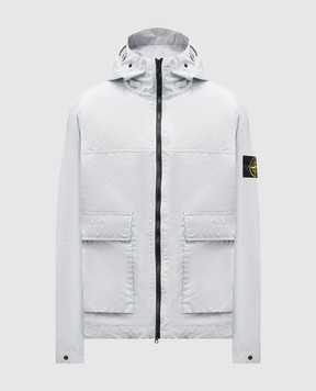 Stone Island Блакитна вітровка з логотипом L1S154100004S0A21