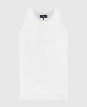 Y`S Yamamoto Біла майка у візерунок YKK43036