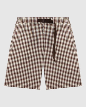 Moncler Коричневі шорти в клітинку L10912B00013599DI