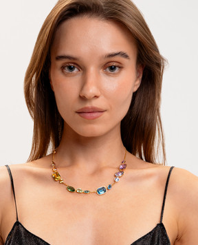 Swarovski Золотистая цепочка-колье Gema 5741584