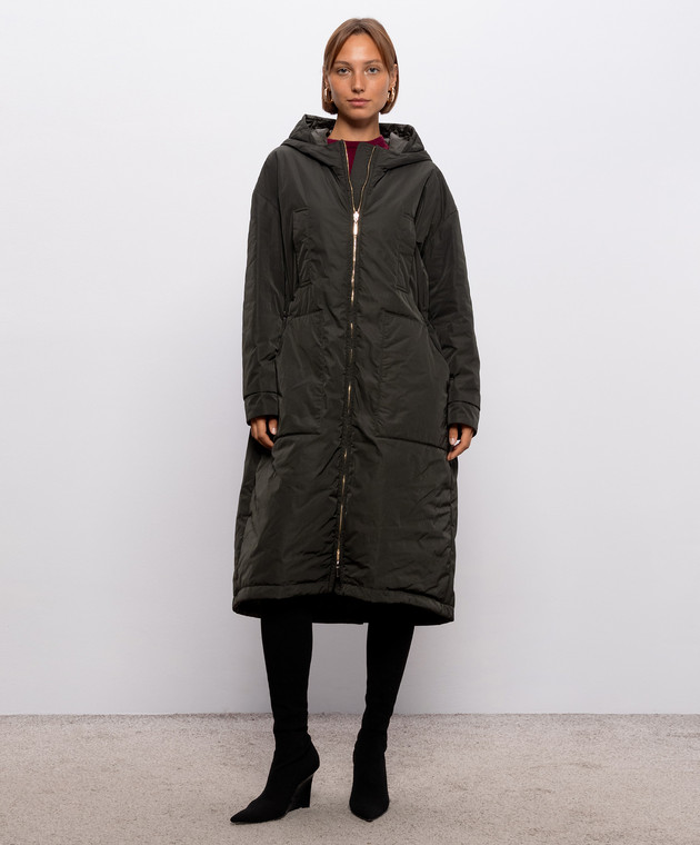 Max Mara Зеленая удлиненная куртка BOSCO MTCBOSCO изображение 4