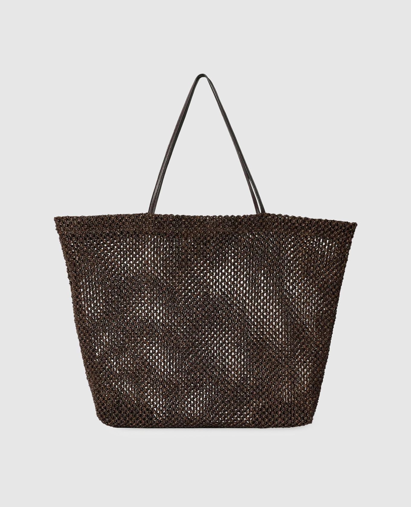 Коричневая плетеная сумка Barn из рафии