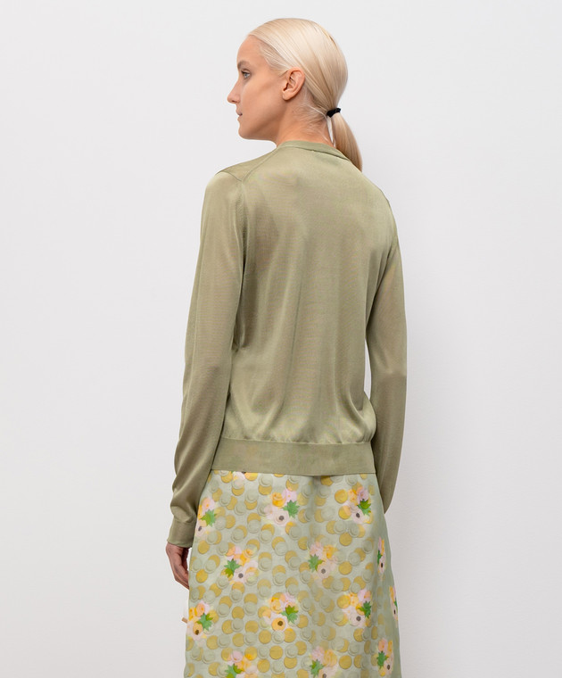 Fendi Кардиган цвета хаки с вышивкой логотипа FZE574AW4V изображение 4