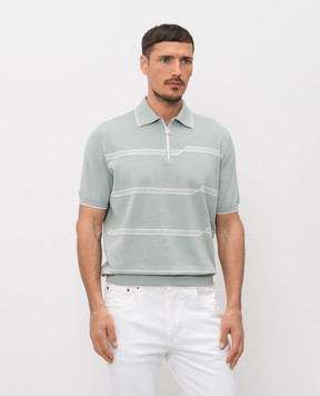 Stefano Ricci Зеленое поло в полоску K616435P31F26105