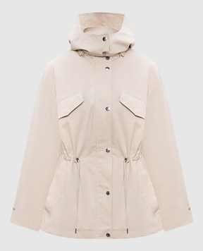 Yves Salomon Army Бежевая укороченная парка 26EFV00672L02W