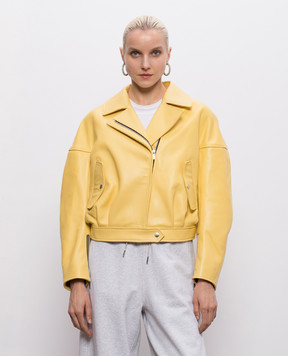 Babe Pay Pls Жовта шкіряна косуха 2607GRAND