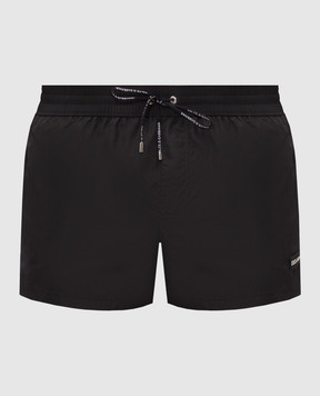 Dolce&Gabbana Черные шорты для плавания с нашивкой логотипа M4F62TON0DK