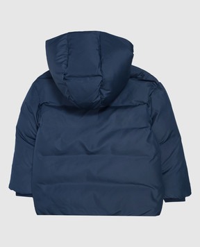 Dolce&Gabbana Детский синий пуховик с нашивкой L4JB8JG7P8G26