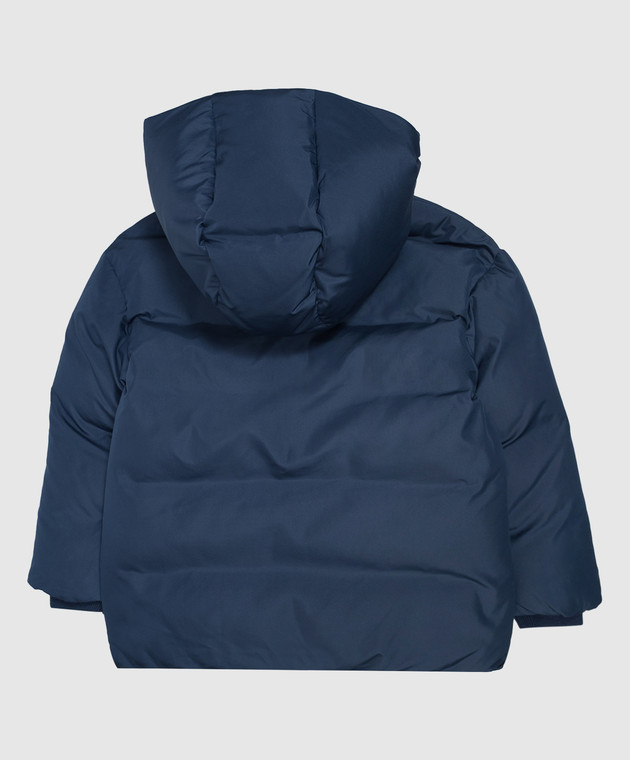 Dolce&Gabbana Детский синий пуховик с нашивкой L4JB8JG7P8G814 изображение 2