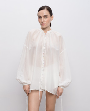 Jacob Lee Біла блуза із шовком WSS0088SS26NW