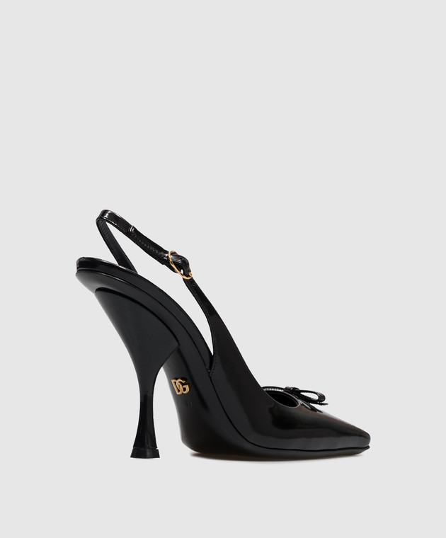 Dolce&Gabbana Черные кожаные слингбеки с бантом CG1101A1037 изображение 3