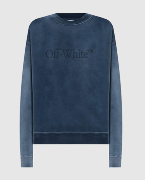 Off-White Синій світшот з логотипом 2BA07CF25FLE002