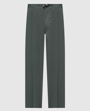 Enrico Mandelli Зелені штани з вовни GYM02B4531