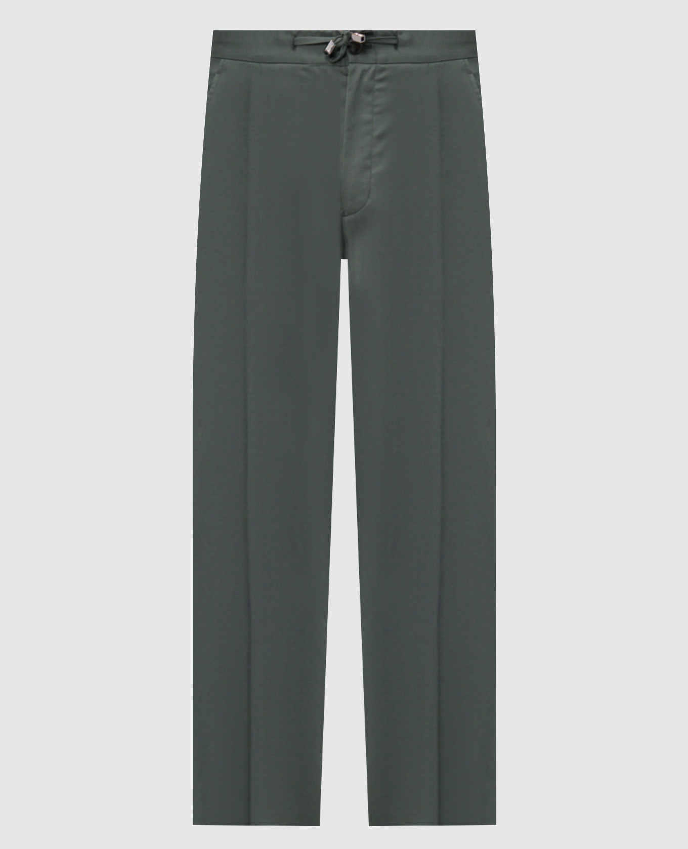 Зеленые брюки из шерсти