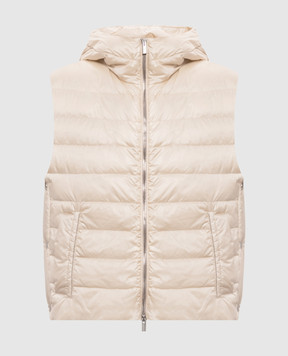Peserico Бежевий пуховий жилет з ланцюжком моніль A0346102200