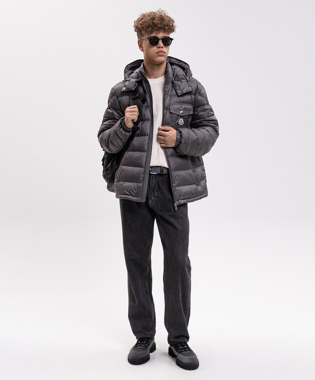 Moncler Бежевый лонгслив с логотипом L20918D0001989B8U изображение 2