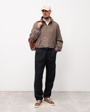 Brunello Cucinelli Сині штани з льоном MH255S2470