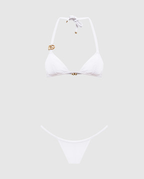 Dolce&Gabbana Белый купальник с логотипом DG O8B76JONO12