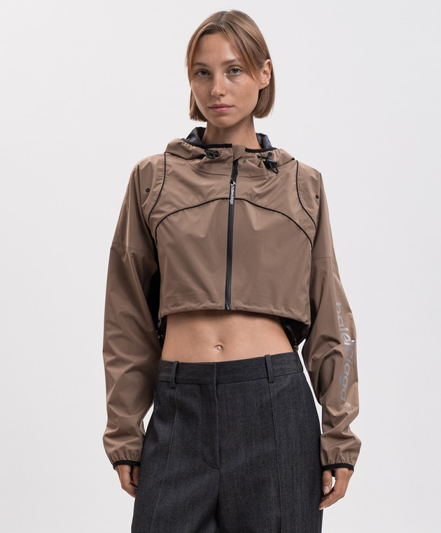 Balenciaga Коричневая укороченная спортивная куртка A0029XTUO41 изображение 3