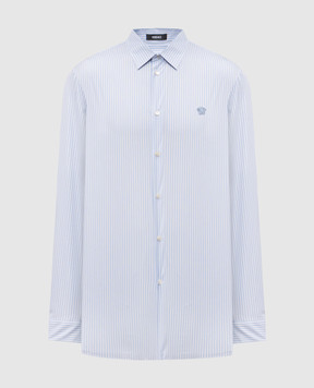 Versace Голубая рубашка в полоску 10188741A16476