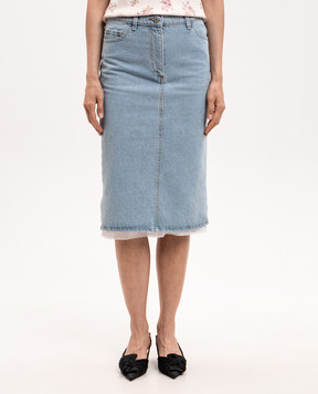 Magda Butrym Голубая джинсовая юбка с патчем логотипа DENIM15SKIRT179526