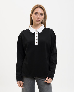 Khaite Чорне поло Faithful із шовку 24534219