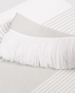 L'Appartement Білий рушник KARINA в смужку з бахромою KARINAPESTEMAL