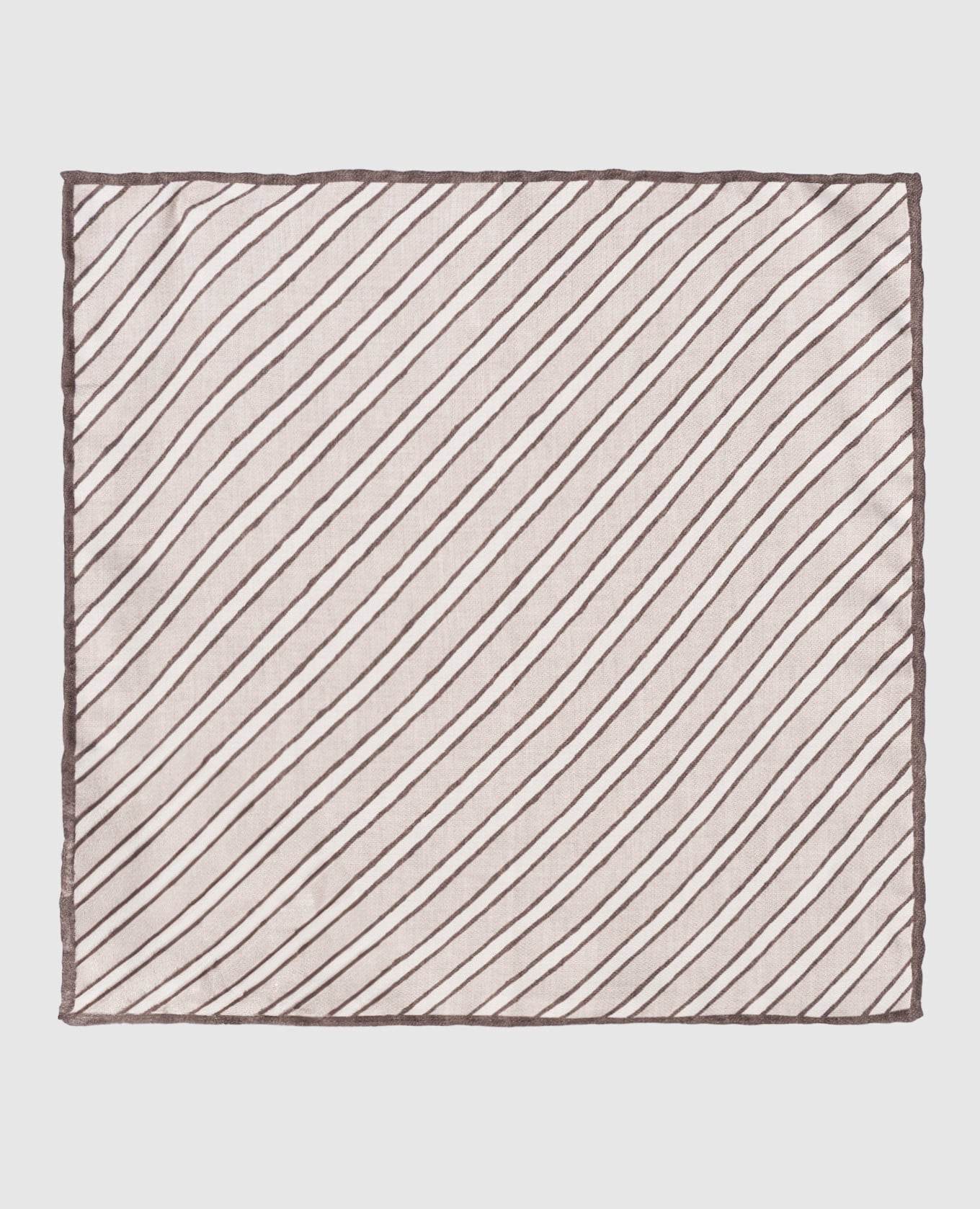 

Бежевый платок-паше из шелка в полоску, Платки