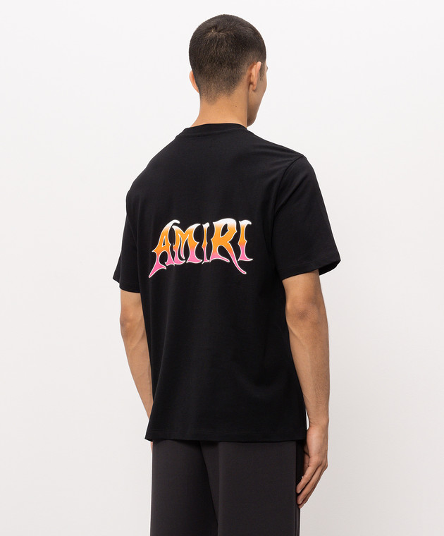 AMIRI Чорна футболка з принтом AMTOJR1170 зображення 3