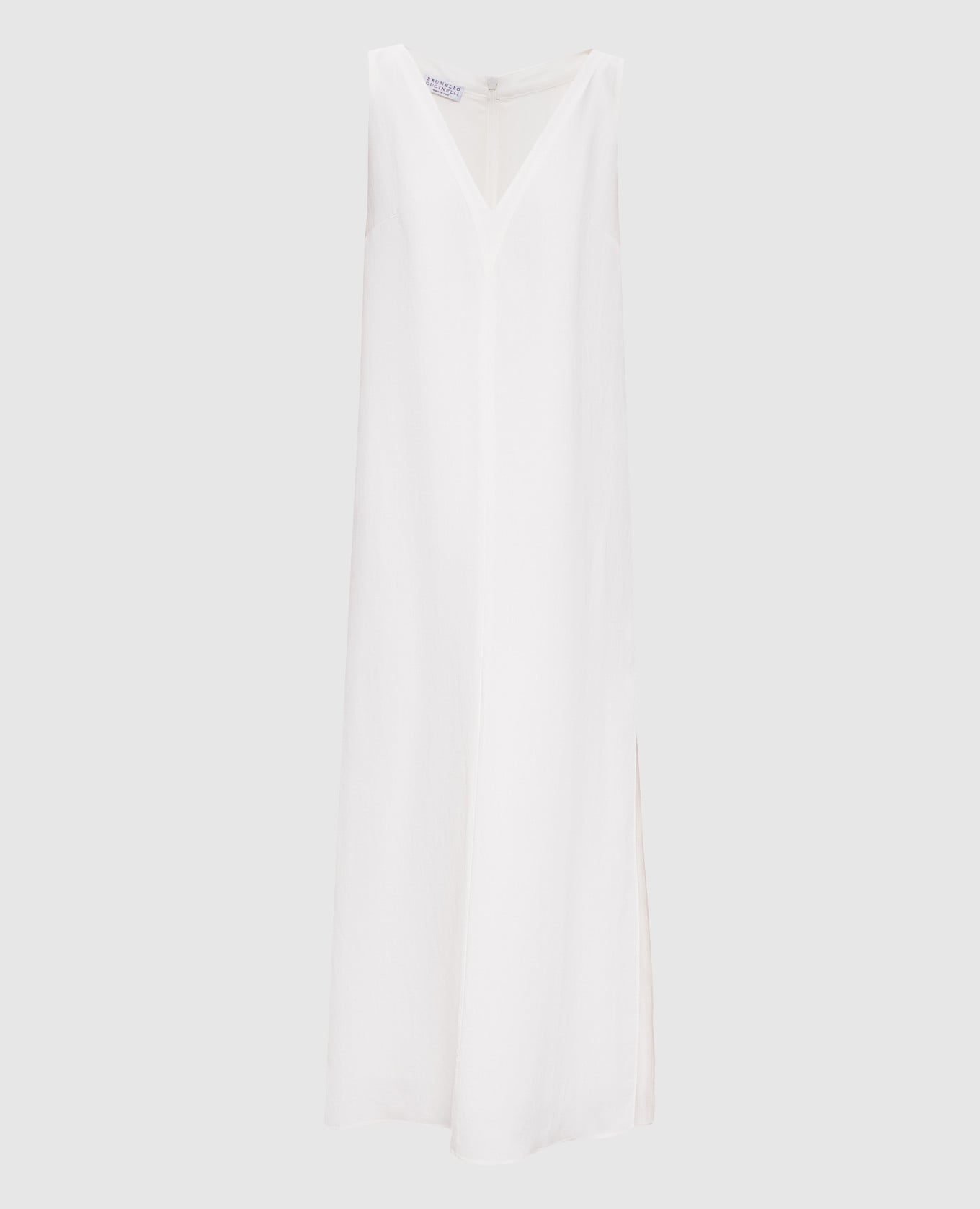 Белое платье с леном