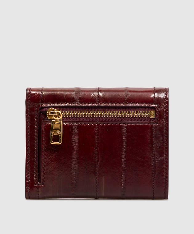 Dolce&Gabbana Бордовый кожаный портмоне с пластиной логотипа BI0770A8B08 изображение 2