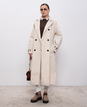 Peserico Бежевый тренч с цепочкой мониль S21415A3617A