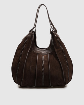 Gianni Chiarini Коричневая замшевая сумка-тоут Dua BS12750COMMCMRALPH