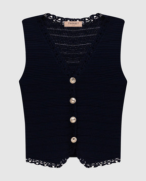 Twinset Синій жилет з логотипом 261TP3077