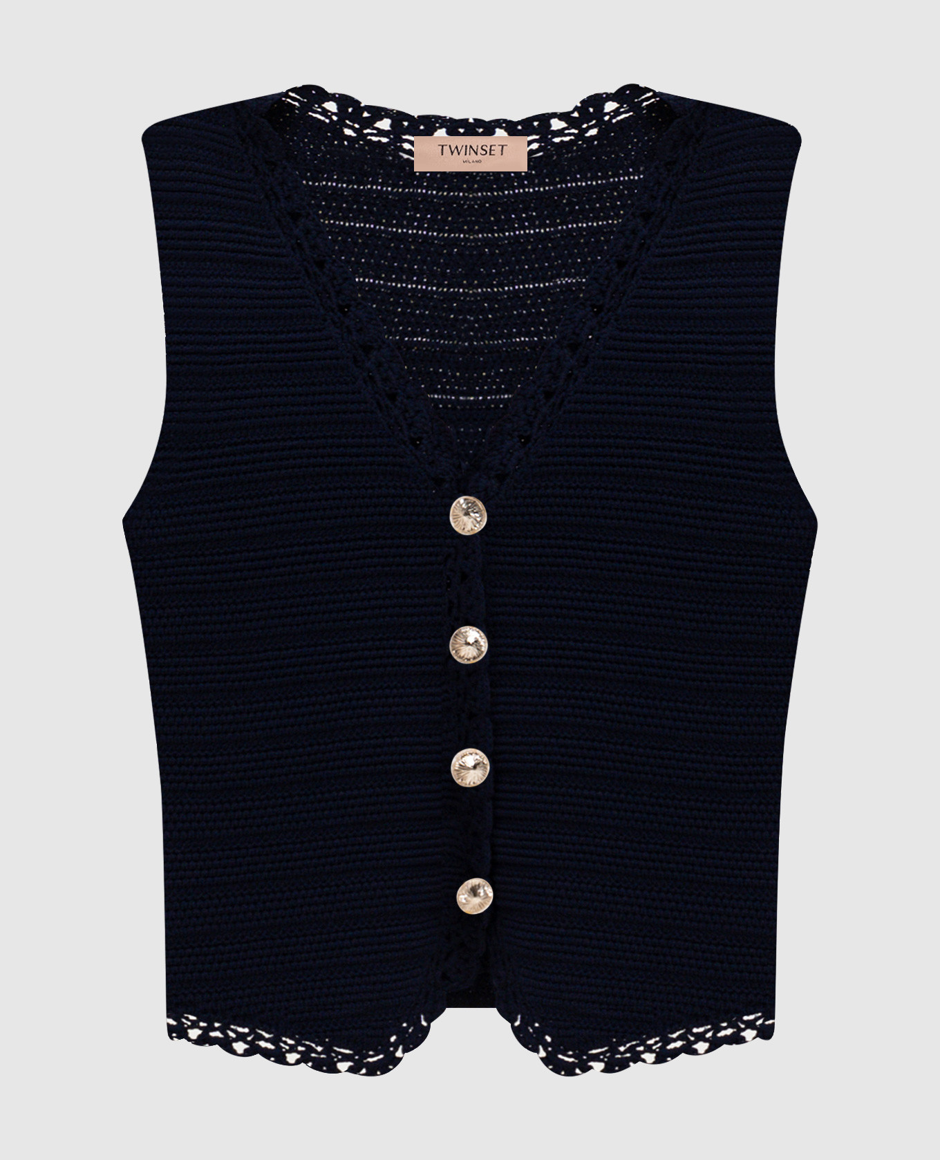 Синий жилет с логотипом