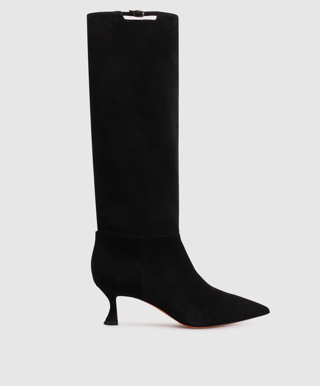 Santoni Черные замшевые сапоги WSIS72427HI2NHZW