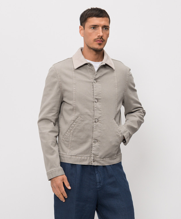 Brunello Cucinelli Джинсова куртка кольору хакі M277P6911 зображення 3