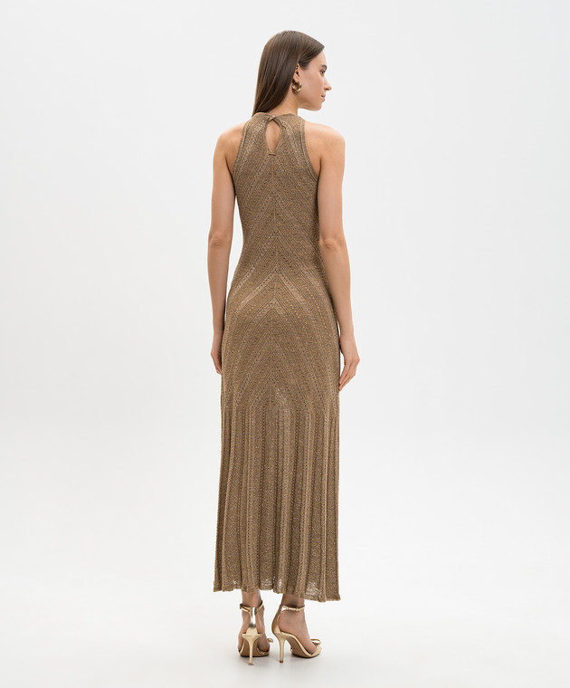 Twinset Коричнева сукня з льоном 261TT3213 зображення 3