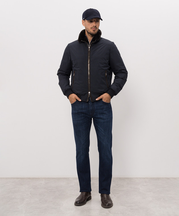 Stefano Ricci Синие джинсы с эффектом потертости MST63B1180T0228 изображение 2