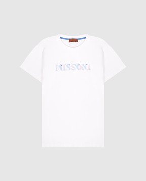 Missoni Детская белая футболка с принтом MY8A41Z36721214