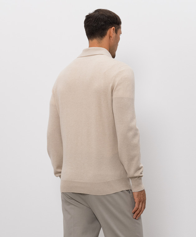Brunello Cucinelli Бежевое поло из кашемира M2200295 изображение 4