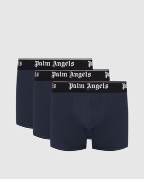 Palm Angels Набор синих трусов с логотипом PLA1UMWTR04TR