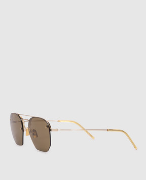 Saint Laurent Золотисті сонцезахисні окуляри 652334Y9902