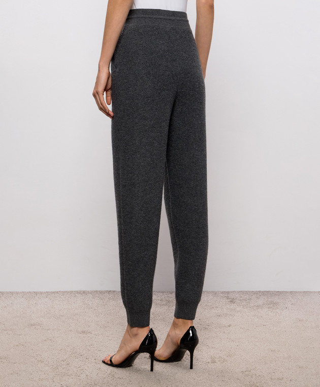 Victoria Beckham Темно-сірі джогери Klara з вовни і кашеміру 1426KTR007702A зображення 4