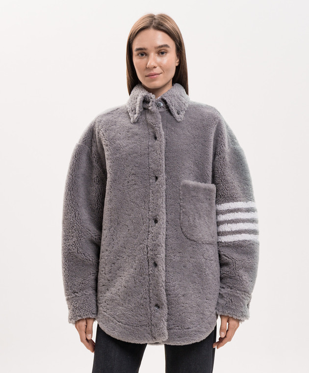 Thom Browne Сіра дублянка FLL122C02821 зображення 3